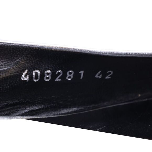 Gucci Horsebit Slingback Flats in Silver Metallic Nappa Leather - Picture 7 of 10